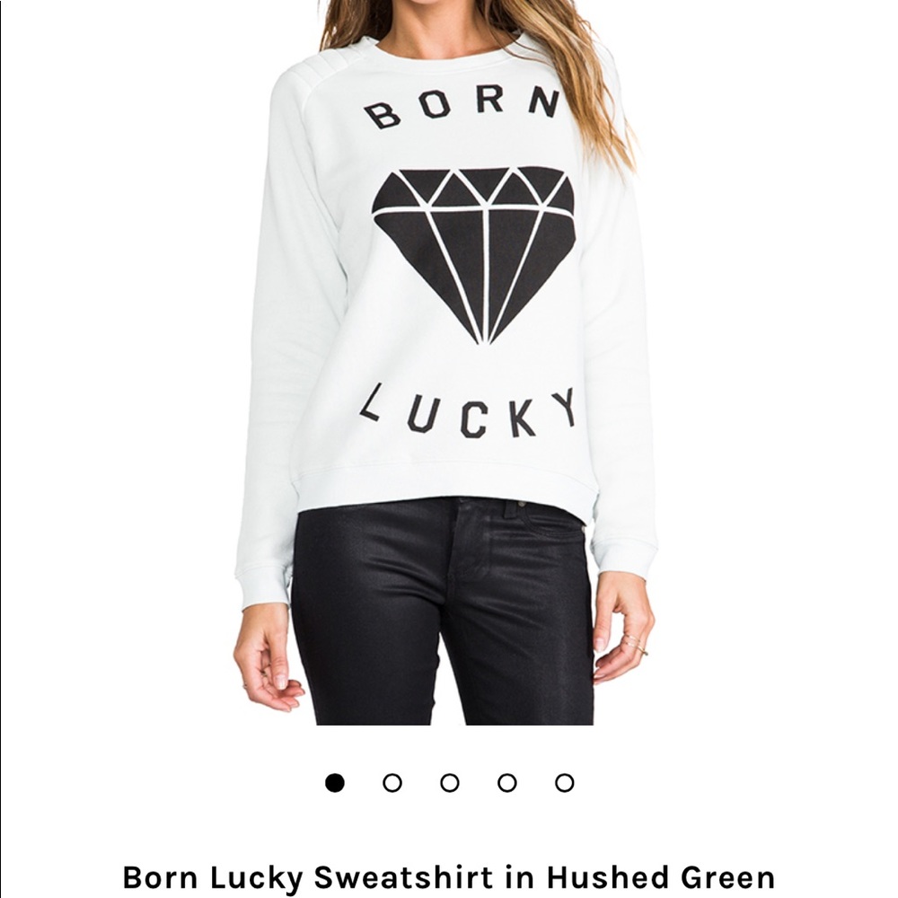 Zoe Karssen size L light green “Born Lucky”